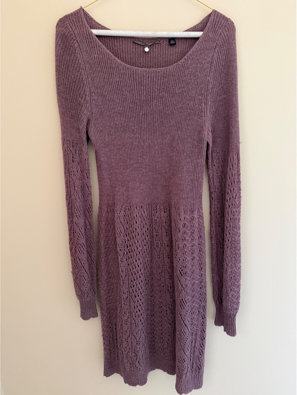 L alpaca knit dress, purple, Knitted & Knotted